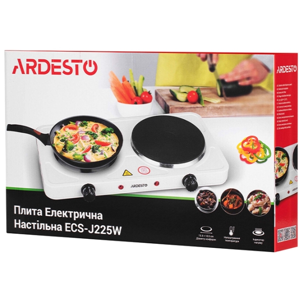 Plită de masă Ardesto ECS-J225W White Electrică, Oțel emailat photo 6