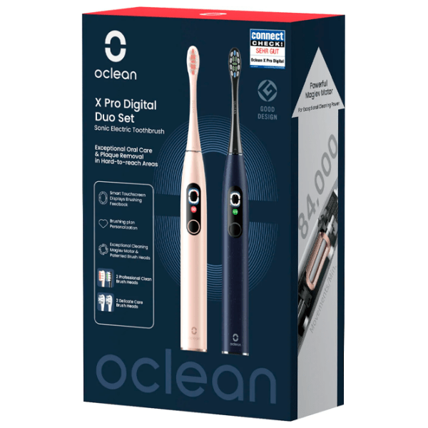 Зубная электрощетка Oclean X Pro Digital Duo Set Золото  photo 4