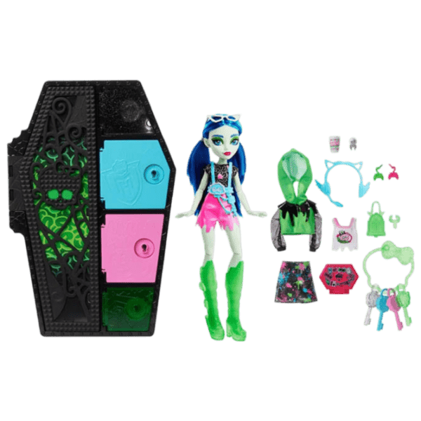 Set Mattel Monster High Neon Frigh Ghoulia Yelps model HNF81 4+ photo 1