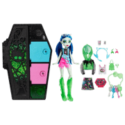 Set Mattel Monster High Neon Frigh Ghoulia Yelps model HNF81 4+