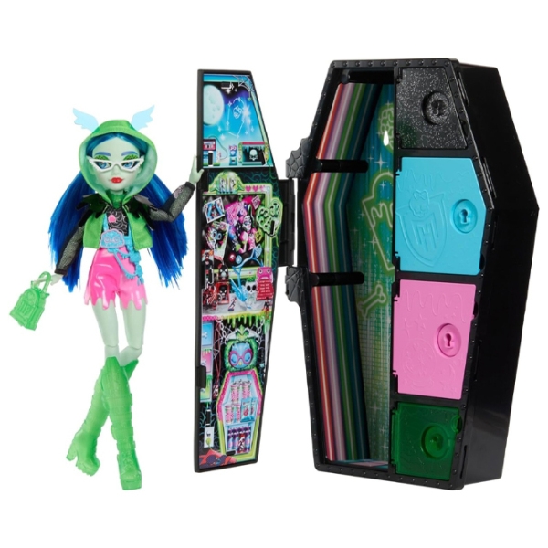 Set Mattel Monster High Neon Frigh Ghoulia Yelps model HNF81 4+ photo 3