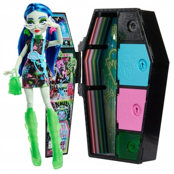 Set Mattel Monster High Neon Frigh Ghoulia Yelps model HNF81 4+ photo 4