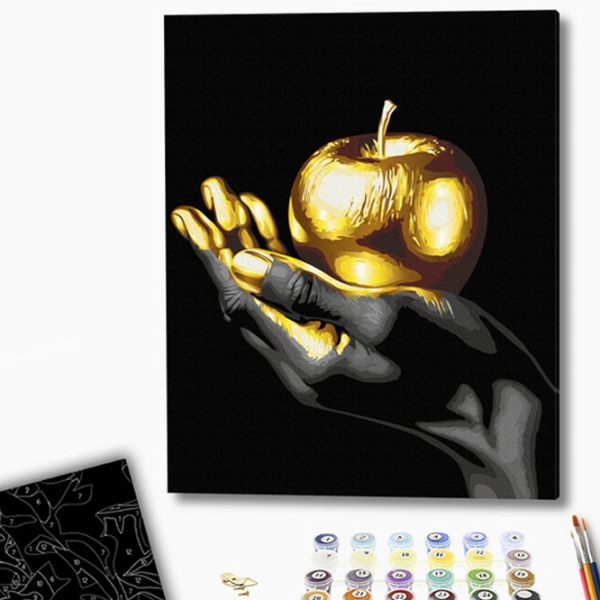 Pictură pe numere BrushMe Fructul de aur BSB0011FC 50 x 40 cm, P&acirc;nză photo 2