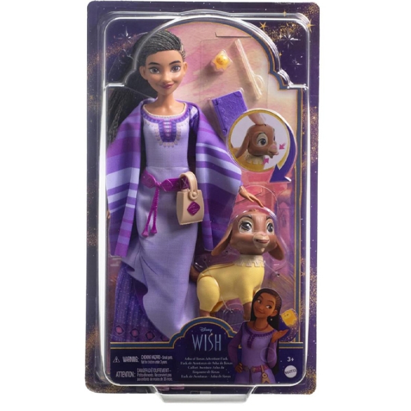 Păpușă Mattel Disney Wish Asha of Rosas Posable prințesă HPX25  3+ photo 2