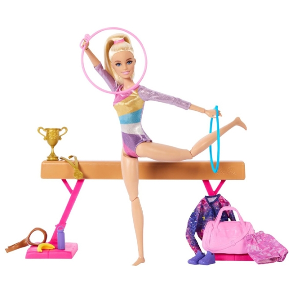 Set Barbie Gymnastics Doll sportivă HRG52 3+ photo 4