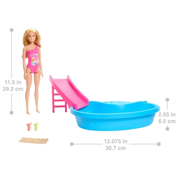 Кукла Barbie Blonde With Pool модель HRJ74 3+ photo 5