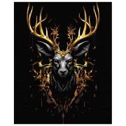 Pictură pe numere BrushMe Coroana pădurii BSB0005FC 50 x 40 cm, P&acirc;nză