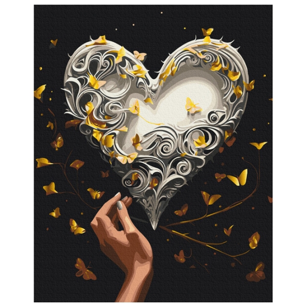 Pictură pe numere BrushMe Dansul fluturilor BSB0015FC 50 x 40 cm, P&acirc;nză photo 1