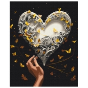 Pictură pe numere BrushMe Dansul fluturilor BSB0015FC 50 x 40 cm, P&acirc;nză