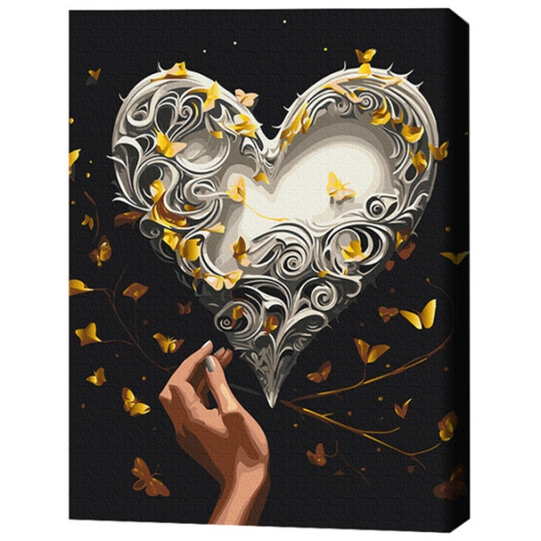 Pictură pe numere BrushMe Dansul fluturilor BSB0015FC 50 x 40 cm, P&acirc;nză photo 3