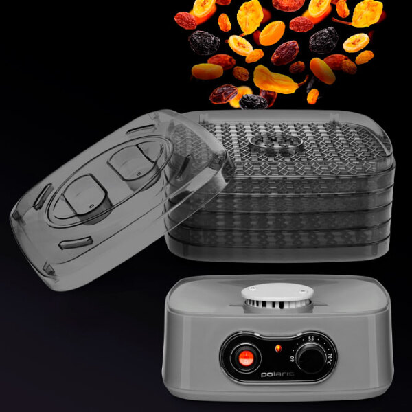 Uscător de fructe și legume Polaris PFD2505 Gray 250 W photo 5