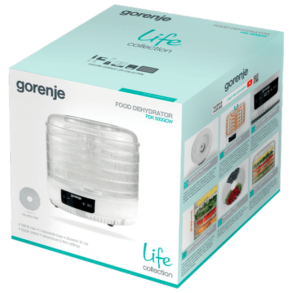Uscător de fructe și legume Gorenje FDK500GCW White 380 W photo 6