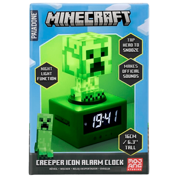 Deșteptător Paladone Creeper Icon PP11369MCF Green Minecraft photo 1