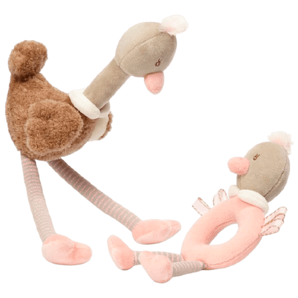 Jucărie moale BabyOno Ostrich Mcknox Family 1446 Beige 0+ photo 1