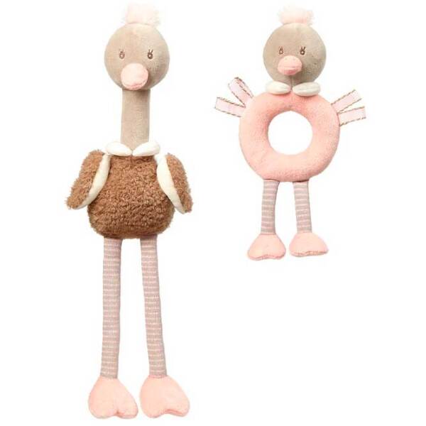 Jucărie moale BabyOno Ostrich Mcknox Family 1446 Beige 0+ photo 4