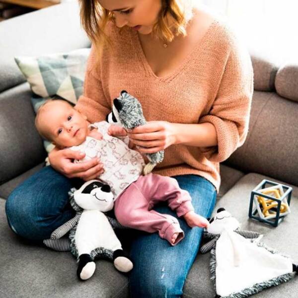 Мягкая игрушка BabyOno Racoon Rocky 745 Черный 0+ photo 3