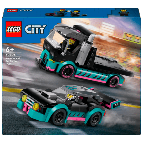 Конструктор LEGO Race Car and Car Carrier Truck Разноцветный Количество деталей 328, 6+ photo 1