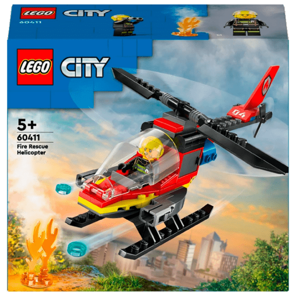 Constructor LEGO Fire Rescue Helicopter Multicolor Numărul de piese 85, 5+ photo 1