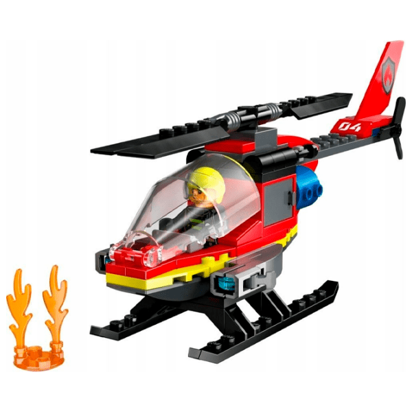 Constructor LEGO Fire Rescue Helicopter Multicolor Numărul de piese 85, 5+ photo 2