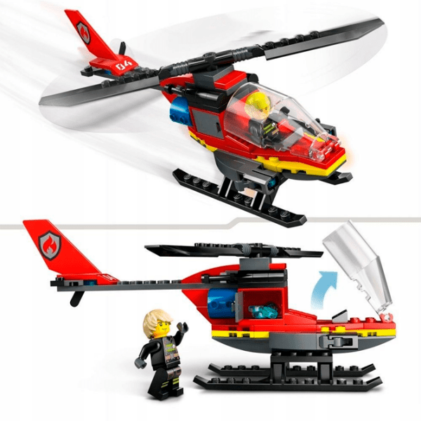 Constructor LEGO Fire Rescue Helicopter Multicolor Numărul de piese 85, 5+ photo 3