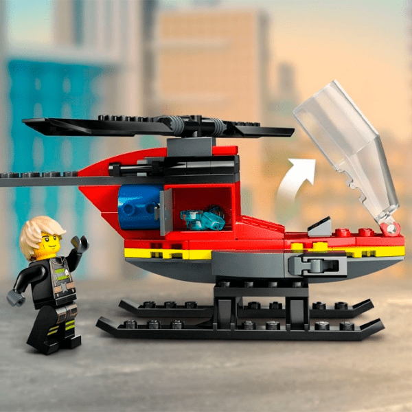 Constructor LEGO Fire Rescue Helicopter Multicolor Numărul de piese 85, 5+ photo 4