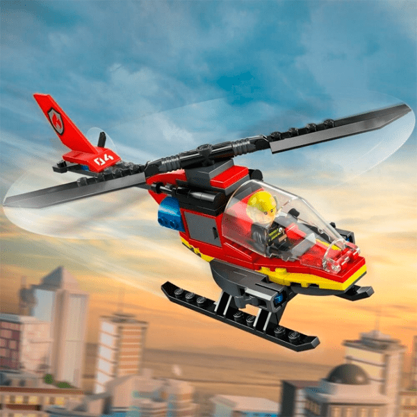 Constructor LEGO Fire Rescue Helicopter Multicolor Numărul de piese 85, 5+ photo 6