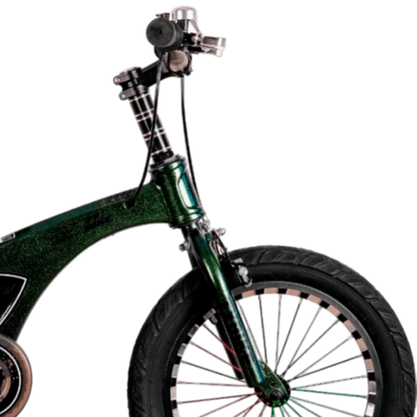 Bicicletă TyBike BK-08 20" 20" Green Black Aliaj de magneziu / Pentru copii photo 4