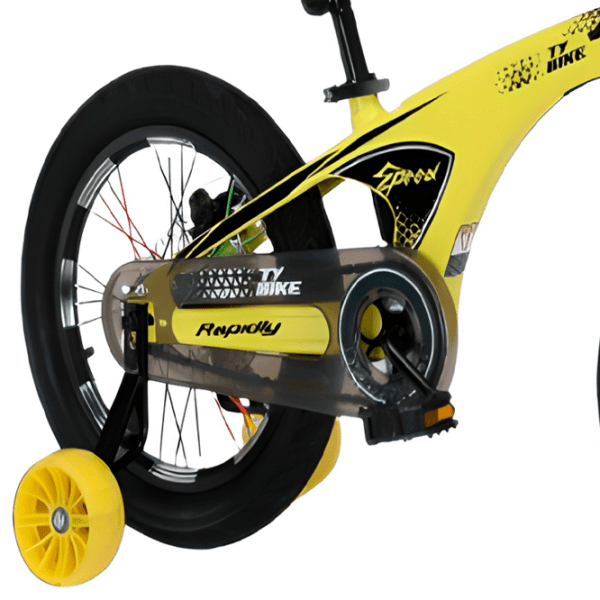 Bicicletă TyBike BK-08 14" 14" Yellow Black Aliaj de magneziu / Pentru copii photo 2