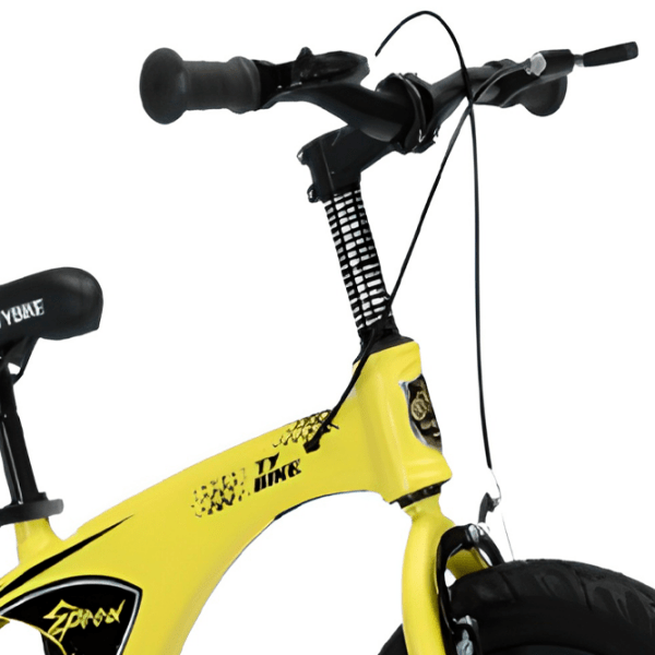 Bicicletă TyBike BK-08 14" 14" Yellow Black Aliaj de magneziu / Pentru copii photo 4