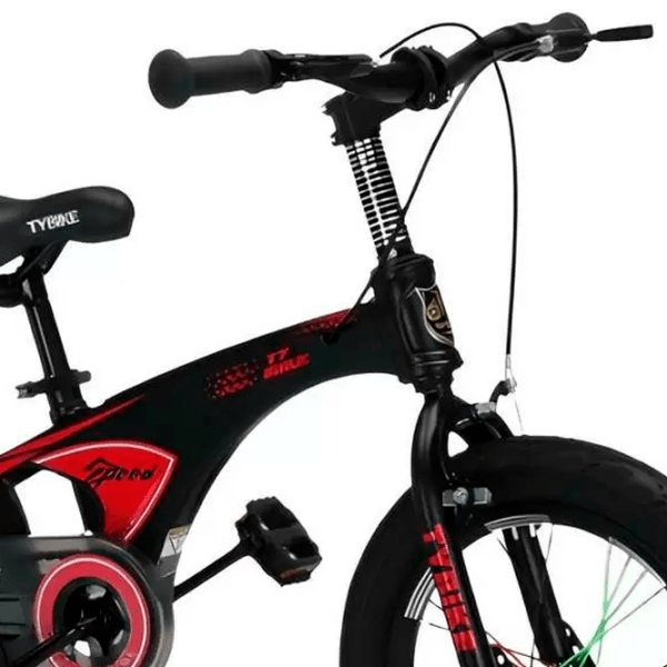 Bicicletă TyBike BK-08 20" 20" Black Red Aliaj de magneziu / Pentru copii photo 4