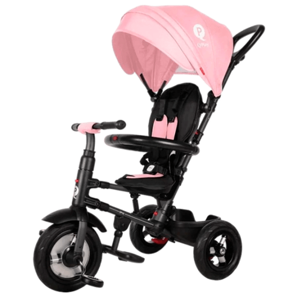 Triciclu Qplay Rito Rubber Pink Oțel/ Pentru copii photo 1