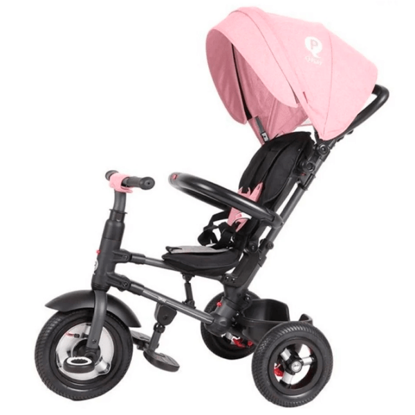 Triciclu Qplay Rito Rubber Pink Oțel/ Pentru copii photo 3