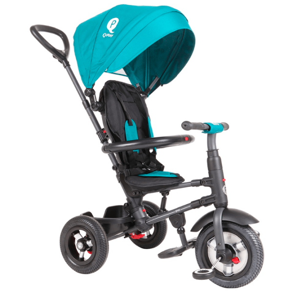 Triciclu Qplay Rito Rubber Blue Oțel/ Pentru copii photo 2