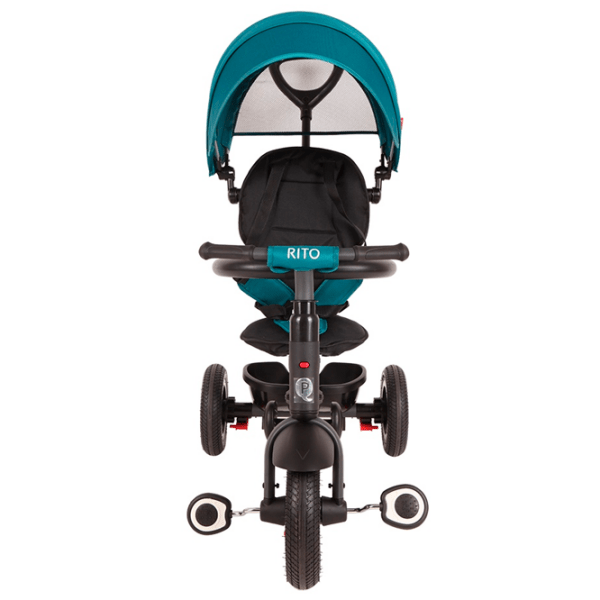 Triciclu Qplay Rito Rubber Blue Oțel/ Pentru copii photo 4