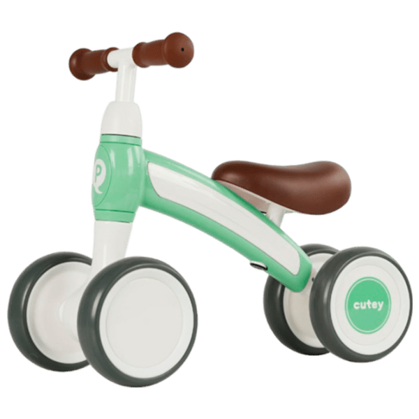 Tricicletă fără pedale Qplay Cutey Pastel 12" Green White Metal / Pentru copii photo 1