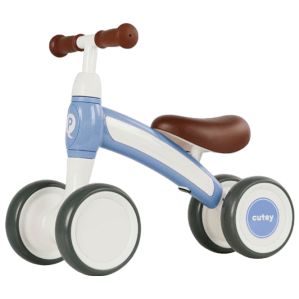 Tricicletă fără pedale Qplay Cutey Pastel 12" Blue White Metal / Pentru copii photo 1