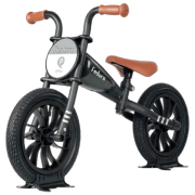 Bicicletă fără pedale Qplay Feduro 12" 12" Black White Metal / Pentru copii