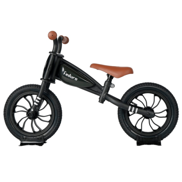 Bicicletă fără pedale Qplay Feduro 12" 12" Black White Metal / Pentru copii photo 2