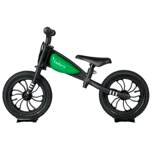 Bicicletă fără pedale Qplay Feduro 12" 12" Green Black Metal / Pentru copii photo 2