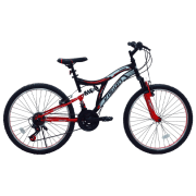 Bicicletă Belderia Vision Kings 26" 26" Black Red Aluminiu / Pentru adulți