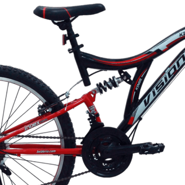 Bicicletă Belderia Vision Kings 26" 26" Black Red Aluminiu / Pentru adulți photo 4