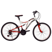 Bicicletă Belderia Vision Kings 24" 24" White Red Aluminiu / Pentru adulți
