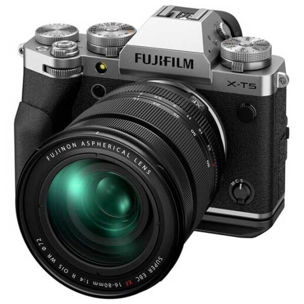Cameră foto FujiFilm X-T5 XF16-80mmF4 R OIS WR + XF 16-80mmF4 R OIS WR Silver CMOS, 40.2 MP, f/ 1.4 - f/ 2.8 photo 5