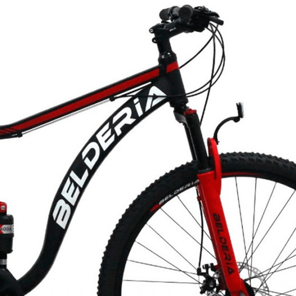 Bicicletă Belderia Camp XC 200 29" 29" Black Red Oțel / Pentru adulți photo 5