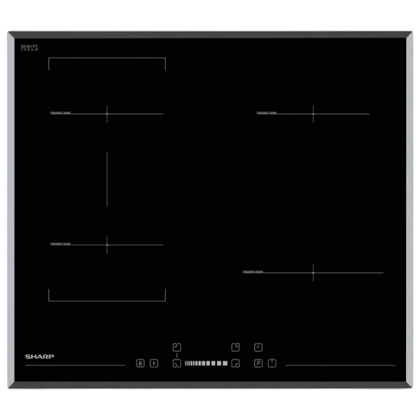 Plită încorporabilă cu inducție SHARP KH-6I27NS0I-EU Black Vitroceramică, 7400 W photo 1