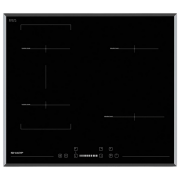 Plită încorporabilă cu inducție SHARP KH-6I27NS0I-EU Black Vitroceramică, 7400 W