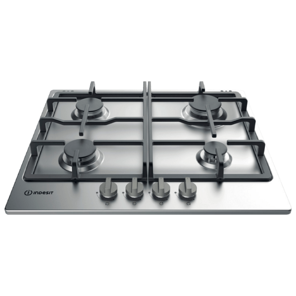 Plită încorporabilă pe gaz Indesit THP 641 IX/ I Inox Inox, Gratare: Fontă photo 1