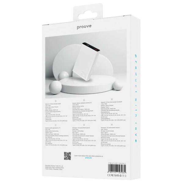 Power Bank 10000 мАч Proove Hyper Flux (20 Вт) Белый  photo 4