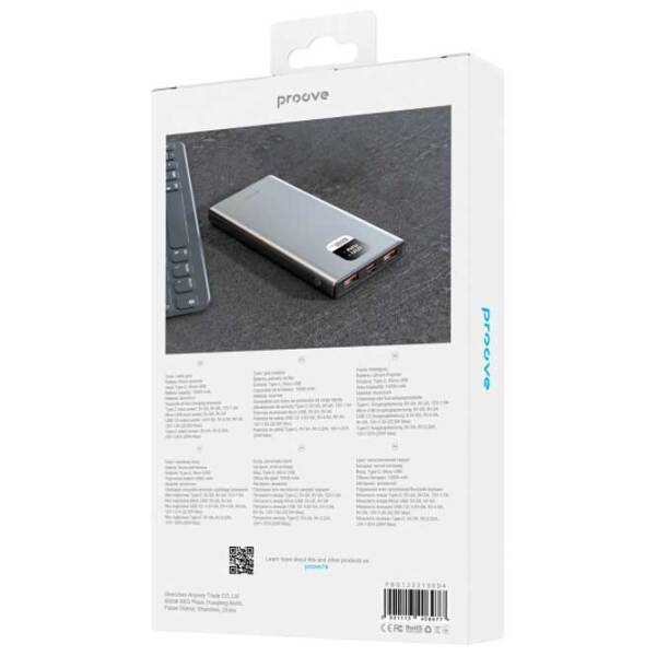 Power Bank 10000 мАч Proove Guardian (22.5 Вт) Серебристый  photo 4