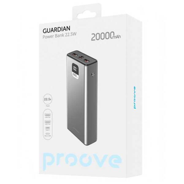 Power Bank 20000 мАч Proove Guardian (22.5 Вт) Серебристый  photo 3